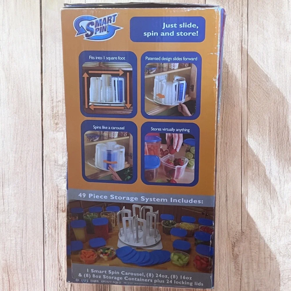 Smart Spin 49 Piece‎ Storage System Organizer Containers Lids As Seen On TV NEW